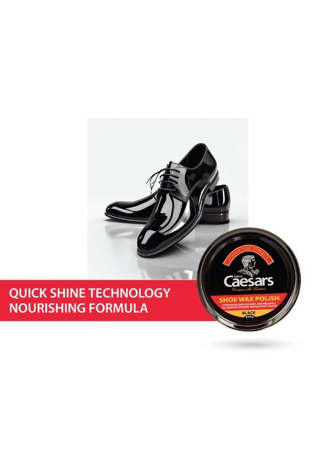 Habro Caesar Shoe Wax Polish Black Water Repellent Restores Color 50 ML - Image 5